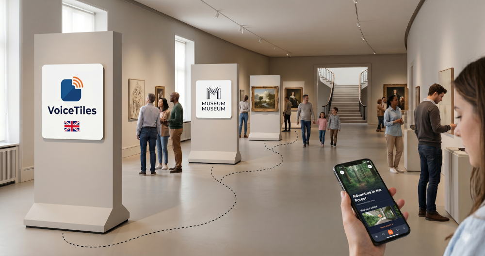 Indoor route guidance inside a museum